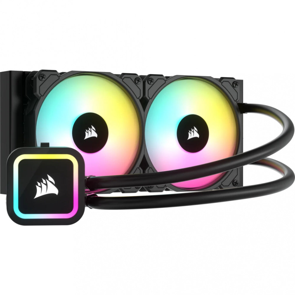 DISIPADOR CON ENFRIAMIENTO LIQUIDO CORSAIR ICUE H100X /240 MM/ S-1700 1200/AM5 AM4/ RGB DISIPADOR CON ENFRIAMIENTO LIQUIDO CORSAIR ICUE H100X /240 MM/ S-1700 1200/AM5 AM4/ RGB
